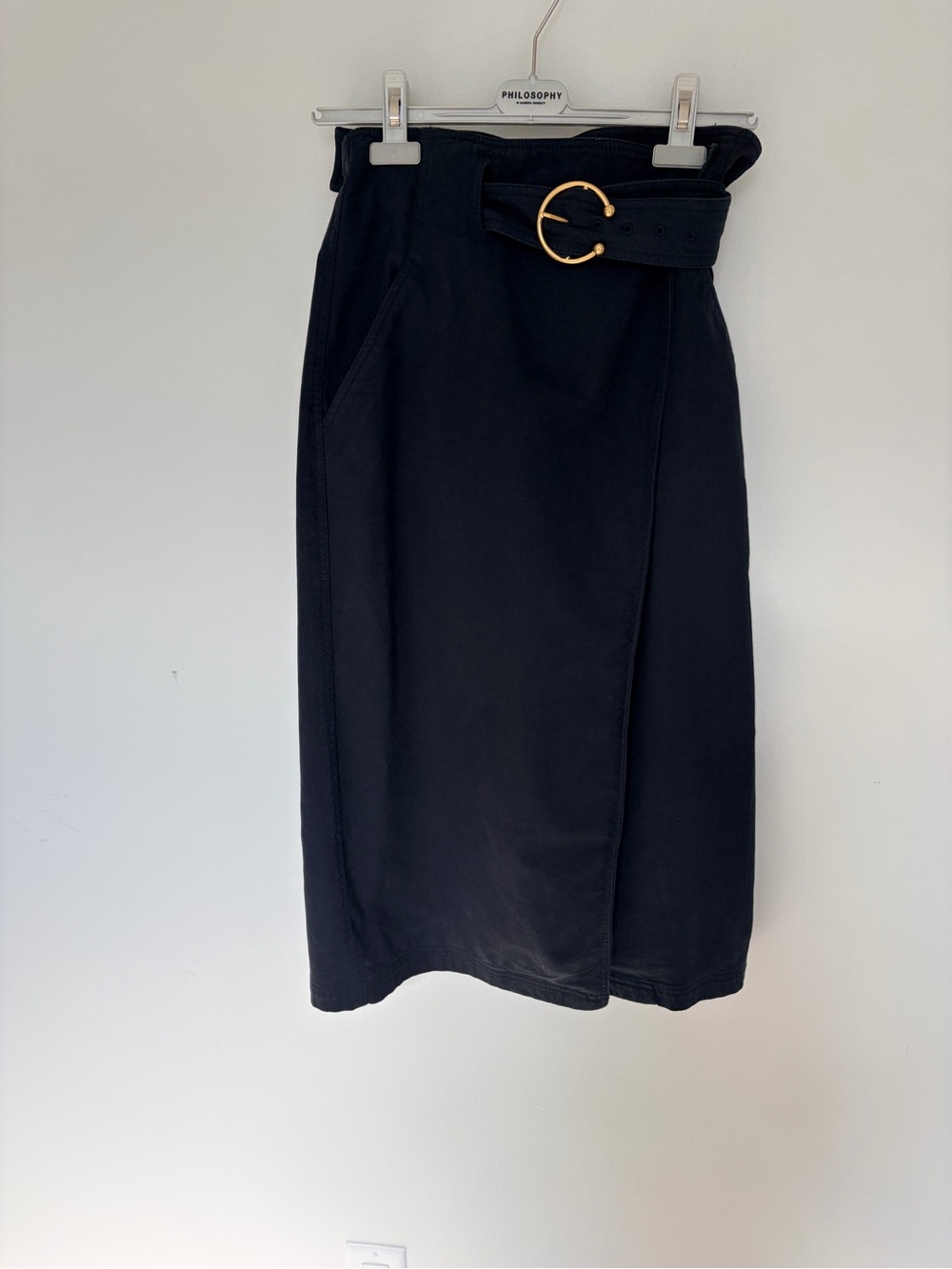 A.L.C. Black Belted Dress with Gold Buckle